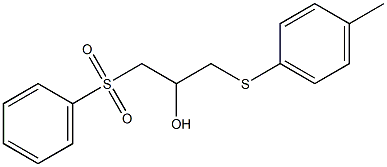 1-[(4-methylphenyl)sulfanyl]-3-(phenylsulfonyl)-2-propanol Struktur