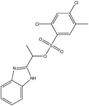 1-(1H-benzo[d]imidazol-2-yl)ethyl 2,4-dichloro-5-methylbenzene-1-sulfonate Struktur