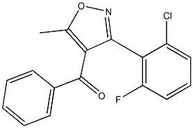 [3-(2-chloro-6-fluorophenyl)-5-methylisoxazol-4-yl](phenyl)methanone Struktur