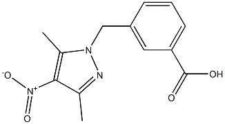 3-[(3,5-dimethyl-4-nitro-1H-pyrazol-1-yl)methyl]benzenecarboxylic acid Struktur