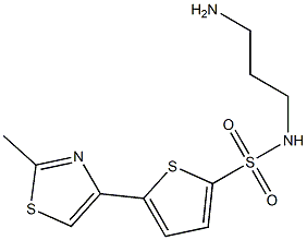 N2-(3-aminopropyl)-5-(2-methyl-1,3-thiazol-4-yl)thiophene-2-sulfonamide Struktur