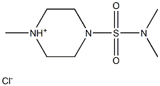 1-[(dimethylamino)sulfonyl]-4-methylhexahydropyrazin-4-ium chloride Struktur