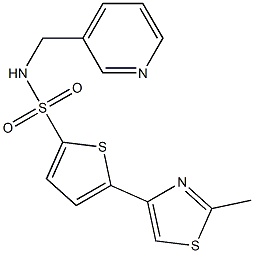 N2-(3-pyridylmethyl)-5-(2-methyl-1,3-thiazol-4-yl)thiophene-2-sulfonamide Struktur