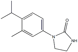 1-(4-isopropyl-3-methylphenyl)tetrahydro-2H-imidazol-2-one Struktur