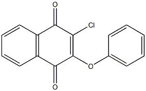 2-chloro-3-phenoxy-1,4-dihydronaphthalene-1,4-dione Struktur