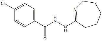 4-chloro-N'-(3,4,5,6-tetrahydro-2H-azepin-7-yl)benzenecarbohydrazide Struktur