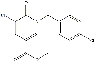 methyl 5-chloro-1-(4-chlorobenzyl)-6-oxo-1,6-dihydro-3-pyridinecarboxylate Struktur