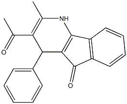 3-acetyl-2-methyl-4-phenyl-4,5-dihydro-1H-indeno[1,2-b]pyridin-5-one Struktur