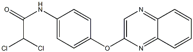 2,2-dichloro-N-[4-(2-quinoxalinyloxy)phenyl]acetamide Struktur