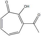 3-acetyl-2-hydroxycyclohepta-2,4,6-trien-1-one Struktur