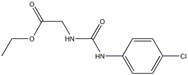 ethyl 2-{[(4-chloroanilino)carbonyl]amino}acetate Struktur