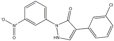 4-(3-chlorophenyl)-2-(3-nitrophenyl)-1,2-dihydro-3H-pyrazol-3-one Struktur