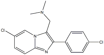 [6-chloro-2-(4-chlorophenyl)imidazo[1,2-a]pyridin-3-yl]-N,N-dimethylmethanamine Struktur