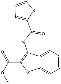 methyl 3-[(2-thienylcarbonyl)oxy]benzo[b]thiophene-2-carboxylate Struktur