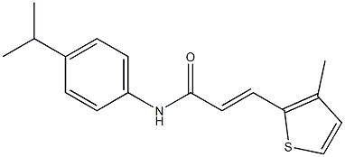 N1-(4-isopropylphenyl)-3-(3-methyl-2-thienyl)acrylamide Struktur