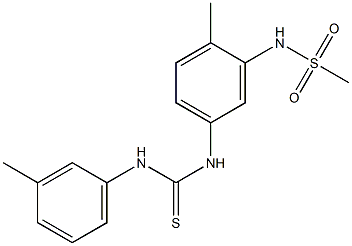 N-{2-methyl-5-[(3-toluidinocarbothioyl)amino]phenyl}methanesulfonamide Struktur