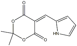 2,2-dimethyl-5-(1H-pyrrol-2-ylmethylidene)-1,3-dioxane-4,6-dione Struktur