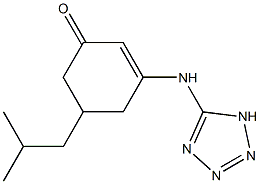 5-isobutyl-3-(1H-1,2,3,4-tetraazol-5-ylamino)-2-cyclohexen-1-one Struktur