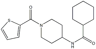 N1-[1-(2-thienylcarbonyl)-4-piperidyl]cyclohexane-1-carboxamide Struktur