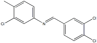 N1-(3,4-dichlorobenzylidene)-3-chloro-4-methylaniline Struktur