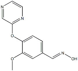 3-methoxy-4-(2-pyrazinyloxy)benzenecarbaldehyde oxime Struktur