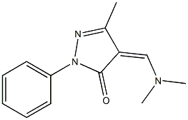 4-[(dimethylamino)methylidene]-3-methyl-1-phenyl-4,5-dihydro-1H-pyrazol-5-one Struktur