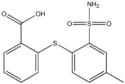 2-{[2-(aminosulfonyl)-4-methylphenyl]thio}benzoic acid Struktur