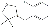 3-(2-fluorobenzyl)-4,4-dimethyl-1,3-oxazolane Struktur