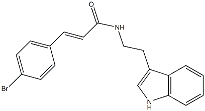 (E)-3-(4-bromophenyl)-N-[2-(1H-indol-3-yl)ethyl]-2-propenamide Struktur