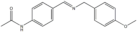 N1-(4-{[(4-methoxybenzyl)imino]methyl}phenyl)acetamide Struktur