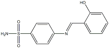 4-[(2-hydroxybenzylidene)amino]benzene-1-sulfonamide Struktur