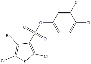 3,4-dichlorophenyl 4-bromo-2,5-dichlorothiophene-3-sulfonate Struktur