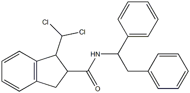 N2-(1,2-diphenylethyl)-1-(dichloromethyl)indane-2-carboxamide Struktur