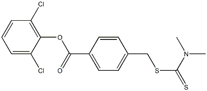 2,6-dichlorophenyl 4-({[(dimethylamino)carbothioyl]thio}methyl)benzoate Struktur