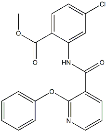 methyl 4-chloro-2-{[(2-phenoxy-3-pyridyl)carbonyl]amino}benzoate Struktur