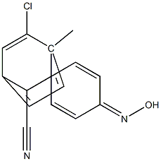 2-(3-chloro-4-hydroxyiminocyclohexa-2,5-dienyliden)-2-(4-methylphenyl)acetonitrile Struktur