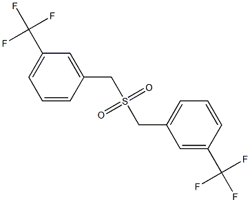 1-(trifluoromethyl)-3-({[3-(trifluoromethyl)benzyl]sulfonyl}methyl)benzene Struktur