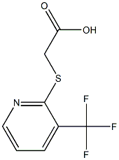 2-{[3-(trifluoromethyl)-2-pyridinyl]sulfanyl}acetic acid Struktur