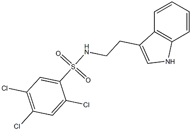 2,4,5-trichloro-N-[2-(1H-indol-3-yl)ethyl]benzenesulfonamide Struktur