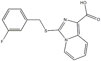 3-[(3-fluorobenzyl)thio]imidazo[1,5-a]pyridine-1-carboxylic acid Struktur