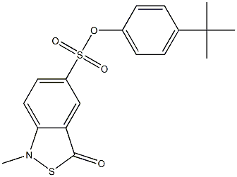 4-(tert-butyl)phenyl 1-methyl-3-oxo-1,3-dihydrobenzo[c]isothiazole-5-sulfonate Struktur