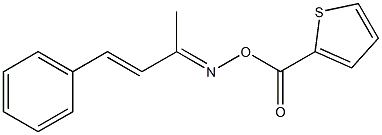 2-({[(1-methyl-3-phenylprop-2-enylidene)amino]oxy}carbonyl)thiophene Struktur