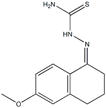 2-(6-methoxy-1,2,3,4-tetrahydronaphthalen-1-yliden)hydrazine-1-carbothioamide Struktur