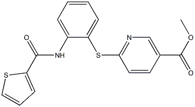 methyl 6-({2-[(2-thienylcarbonyl)amino]phenyl}sulfanyl)nicotinate Struktur