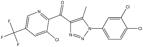 [3-chloro-5-(trifluoromethyl)-2-pyridinyl][1-(3,4-dichlorophenyl)-5-methyl-1H-1,2,3-triazol-4-yl]methanone Struktur