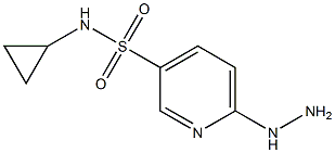 N-cyclopropyl-6-hydrazinopyridine-3-sulfonamide Struktur