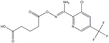 5-[({(Z)-amino[3-chloro-5-(trifluoromethyl)-2-pyridinyl]methylidene}amino)oxy]-5-oxopentanoic acid Struktur