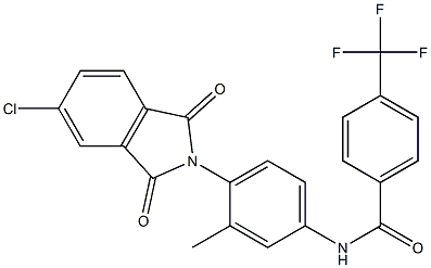 N-[4-(5-chloro-1,3-dioxo-1,3-dihydro-2H-isoindol-2-yl)-3-methylphenyl]-4-(trifluoromethyl)benzenecarboxamide Struktur