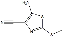 5-amino-2-(methylthio)-1,3-thiazole-4-carbonitrile Struktur