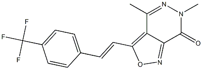 4,6-dimethyl-3-[4-(trifluoromethyl)styryl]-6,7-dihydroisoxazolo[3,4-d]pyridazin-7-one Struktur